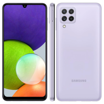 Distribuidor de CelularSmartphone Samsung Galaxy A22 Violeta 128GB, 4GB RAM, Câmera Quádrupla Traseira, Tela Infinita de 6.4", Bateria de 5000mAh, Dual Chip e Octa Core para revenda